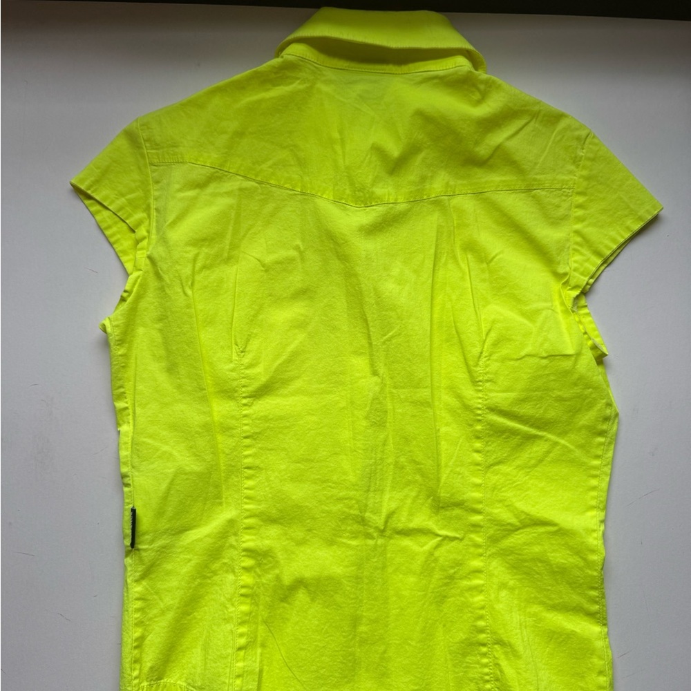VERSACE Neon Yellow Button Up XS - Picture 5 of 5